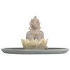Soapstone Incense Holder, Buddha Plate w/Lotus