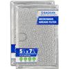 Microwave Filter Replacement 5.12” x 7.64” Fits 2 Count (Pack of 1), Grey 