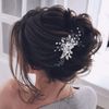 Unicra Crystal Bride Wedding Hair Comb Siver Bridal Hair Accessories Rhinestone Headpiece for Women and Girls