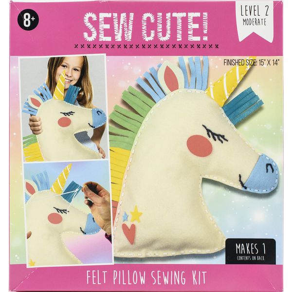 Sew Cute! Felt Pillow Kit-Unicorn