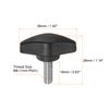 sourcing map 10pcs Tee Wing Knobs Thumb Screws M6 x 16mm Standard Male Thread Plastic T Knobs Handles Hand Clamping Knobs Grip Thumbscrew, Black