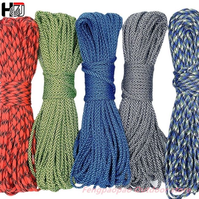 4mm Paracord Cord Extra Strong Rope Bushcraft Camouflage Black White 7  Strand DIY Material Craft Camping 