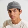 MESU Mens Docker Cap Brimless Hats Worker Sailor Cap Rolled Cuff Retro Beanie Hat Grey