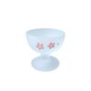 Glass Buddha Tea Set (rice and water container), cherry blossom pattern (cloudy white)