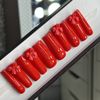 🔥CUSTOM Gel Press On Nails, CLASSIC RED BOW, 10p set FULL SET W Kit LONG SQUARE