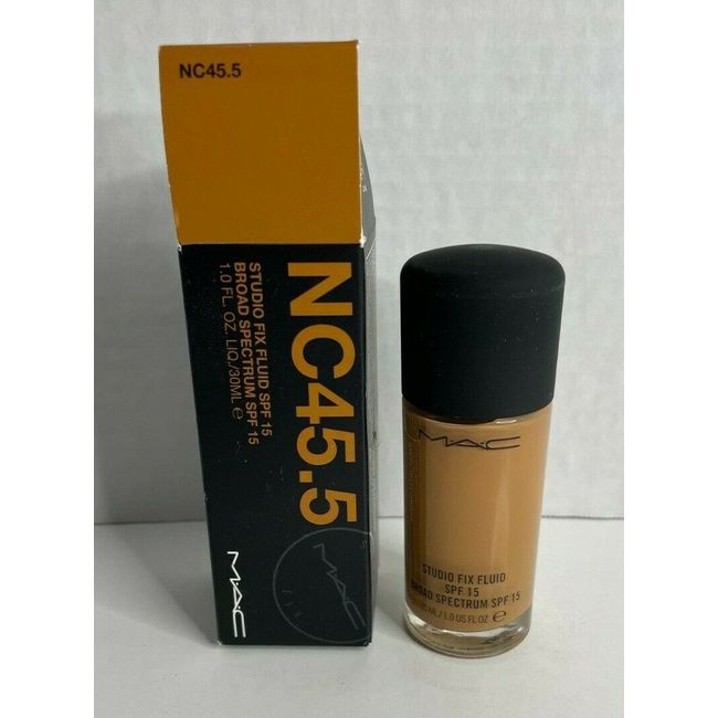 NEW ❤ Mac Foundation Studio Fix Fluid Foundation SPF 15 NW45.5 tanned bronze