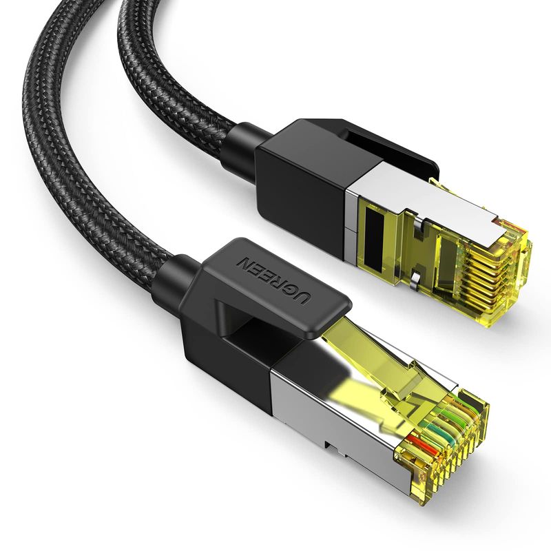 UGREEN LAN Cable, CAT7 (0.5M) Mesh LAN Cable, Category 7 Connector ...
