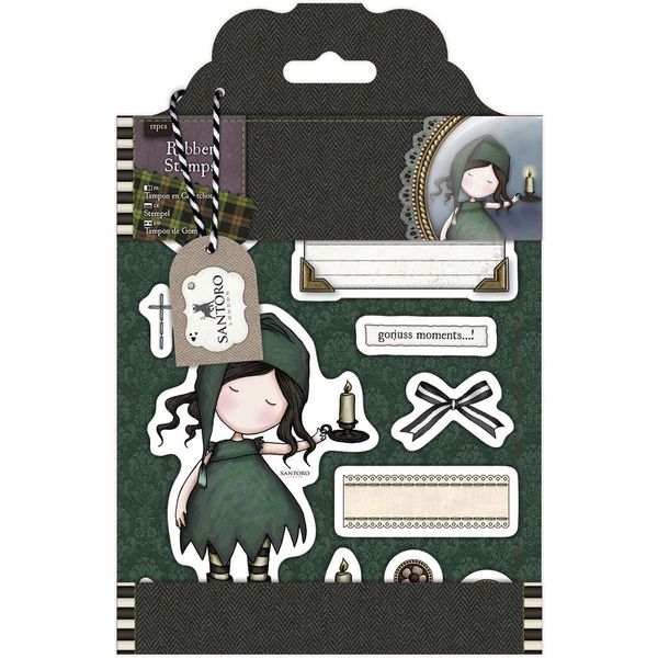 docrafts Santoro Gorjuss Tweed Rubber Stamps-Nightlight