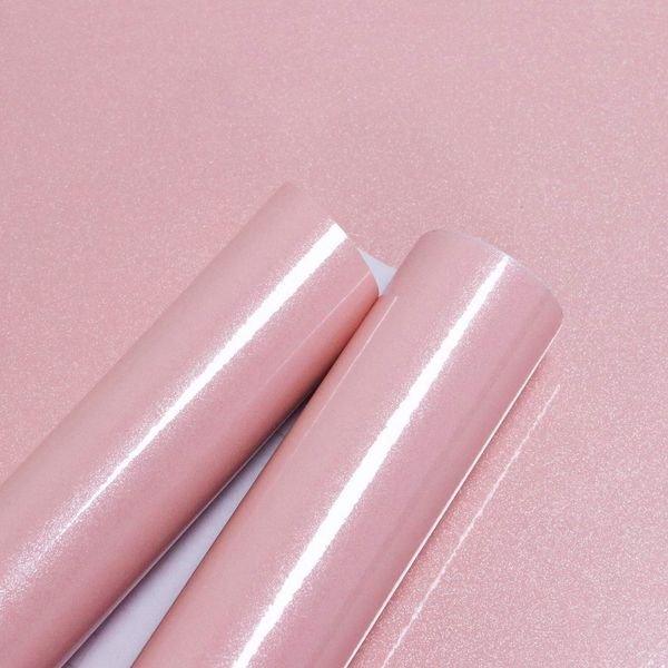 15.8’’×118.1’’Glossy Pink Contact Paper Peel and Stick Countertop Contact Paper Self-Adhesive Removable Glitter Contact Paper Waterproof Wallpaper Decorative Kitchen Cabinet Shelf Drawer Vinyl Film