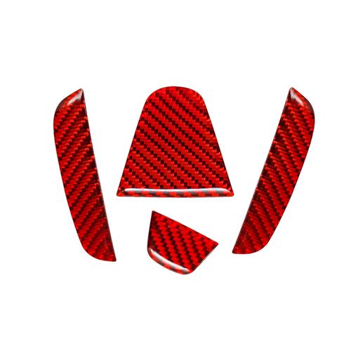 BLAKAYA Compatible with Rear Trunk Insert Cover Trim Carbon Fiber Rear Tailgate Emblem Badge Decoration Sticker for Honda Accord 2018 2019 2020 2021 2022 2023 2024 (4Pcs Red)