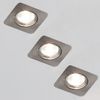 LITECRAFT Recessed Downlights Tiltable Spotlight in Matte Chrome - 3 Pack Clearance