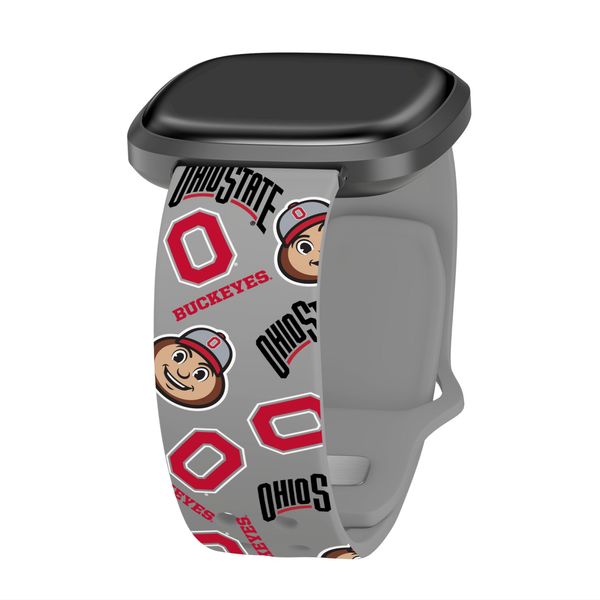 Affinity Bands Ohio State Buckeyes HD Watch Band Compatible with Fitbit Versa 3 & Sense (Short Gray Random)