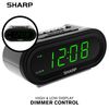 SHARP Digital Alarm with AccuSet - Automatic Smart Clock, Never Needs Setting -
