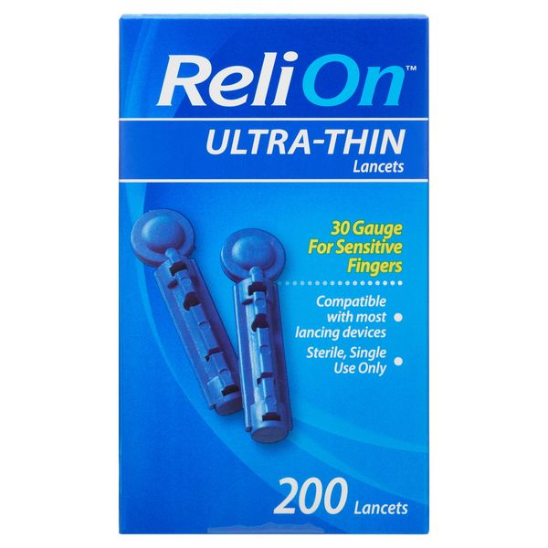 Relion Ultra-Thin Lancets, 30 Gauge - 200 Lancets