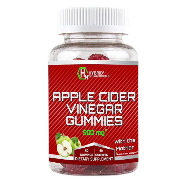 Pure Apple Cider Vinegar Gummies 500mg, ACV with Pomegranate Beet Root, 60 Gummy