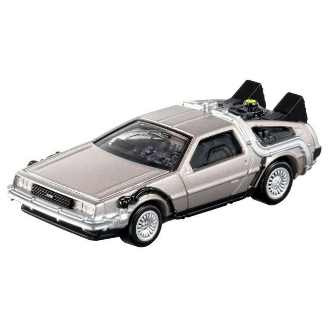 Takara Tomy Tomica Premium Unlimited 07 Back to the Future Delorean Toy Mini Car, Matchbox Size Car, Ages 6 and Up, Boxed, Toy Safety Standards ST Mark Certified