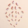 24PCS Sweet Girls Nail Tips Marble Texture Pattern Fake Nails For Taking Photos, Weddings, Coming-of-Age Ceremonies, Parties, After-Parties, Etc. False Nails