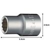 TONE Socket 12-Point 4D-12 1/2" Inch Drive 12mm