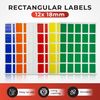 Pack of 2500 White 12x18mm Rectangular Labels