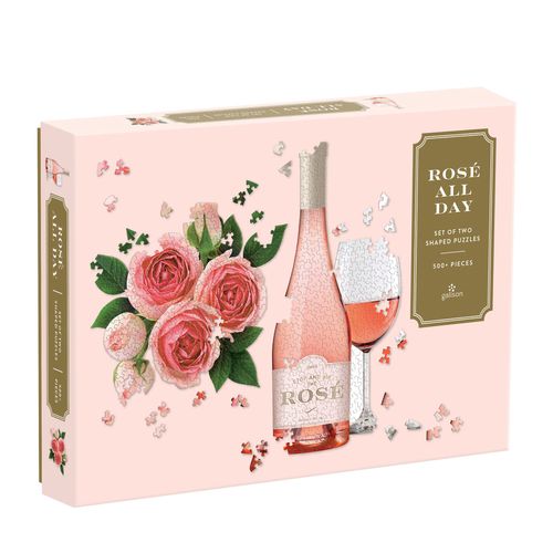 Rose All Day Set of Two Shaped Puzzles - 750+ pieces total!