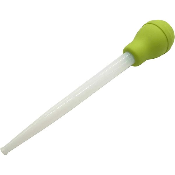 Turkey Baster with Round Silicone Bulb, Green BPA Free