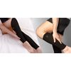 Qtto Raku Foot Support Calf Support (Black, Long Size (Length 35cm)