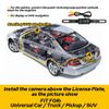License Plate Car Rear View Reverse Backup Camera Night Vision Waterproof Cam 7L