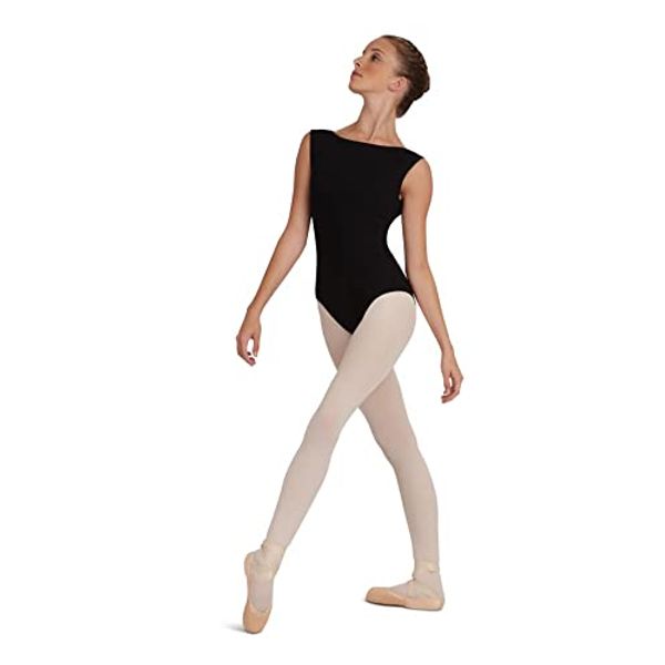 Capezio Boat Neck Camisole Leotard, Dance & Gymnastic Leotard, Dance Leotard With Elegant Neckline To Enhance Silhouette, Dance Leotard Women Wear For Ballet, Jazz & Other Styles - Black, S (Small)