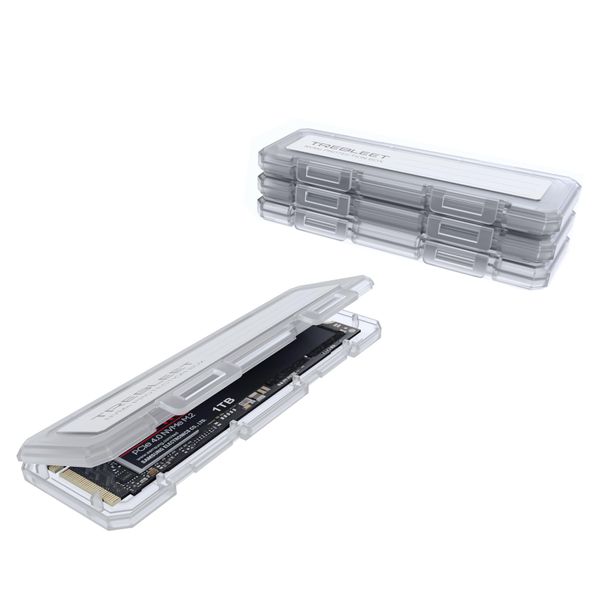 4 Pack NVMe Case Protective Box M.2 2280 SSD Portable with Anti-Static, Shockproof, Dustproof