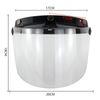 Universal Windproof 3 Snap Motorcycle Helmet Visor Front Flip Up Visor Windshield Motorcycle Helmet Sunglasses