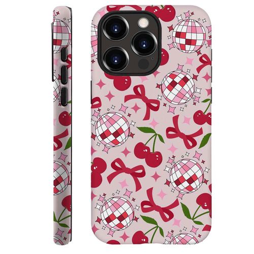 DAIZAG Case Compatible with for iPhone 11 Pro Max,Cute Pink Cherry Disco Ribbon Star Phone Case for iPhone 11 Pro Max for Girl Women Boy Men