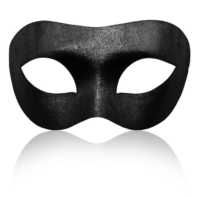 Masquerade Mask for Men Vintage Halloween Venetian Party Mask Half face Unisex Retro Mask (Prince Black)