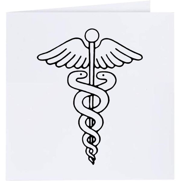 'Caduceus Symbol' Blank Greeting Card (GC00001173)