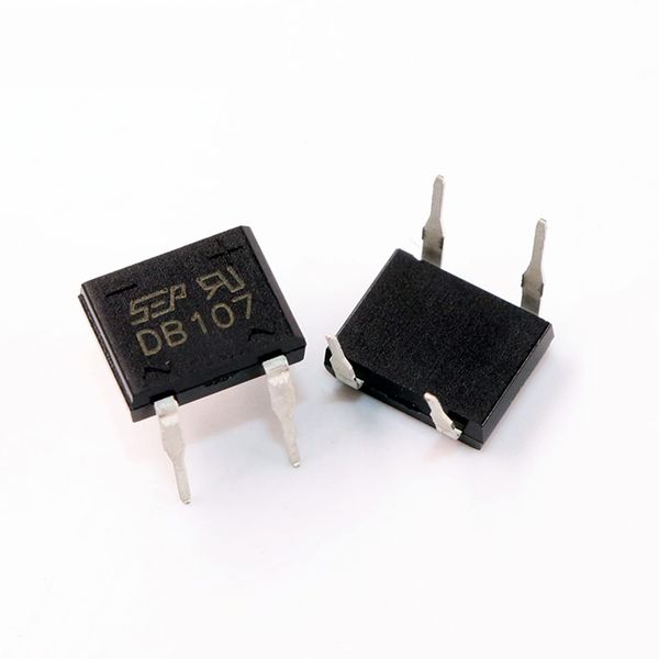 PENGLIN 50pcs Bridge Rectifier DB107 1A 1000V Rectifier Bridge Diode Single Phase 4-Pin DB Series