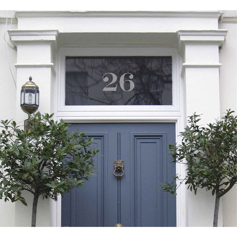 House Door Number Etched Frosted Vinyl Self Adhesive Sticker