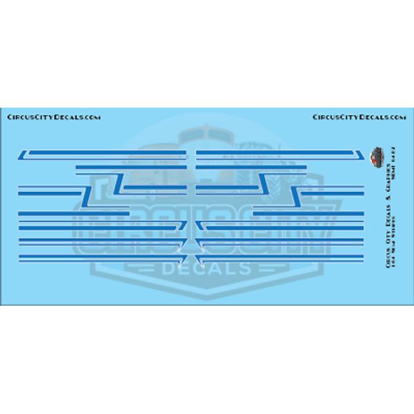 Blue Semi Stripe Graphic 1:64 Scale