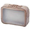 Elecom BMA-GP16SBE Gadget Pouch with Transparent Window, 2 Chambers, Gadget Case, Storage Pouch, S Size, Beige