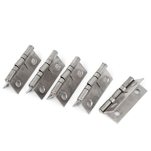 uxcell Hinges Furniture Repair Hardware Door Hinges Croset Hinges Spring Metal for Cabinets Silver Tone 5 Pieces