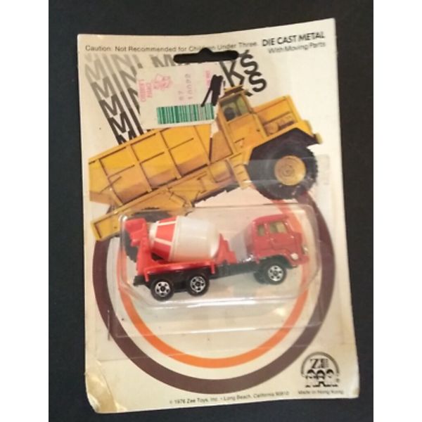 Zee Toys red Cement Mixer Truck Diecast metal vintage