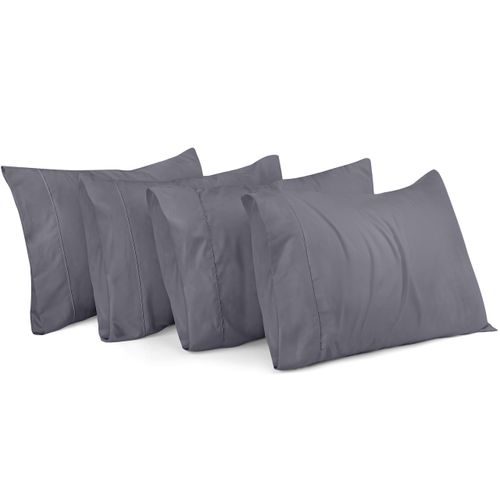 Utopia Bedding Queen Pillow Cases - 4 Pack - Envelope Closure - Soft Brushed Microfiber Fabric - Shrinkage and Fade Resistant Pillow Cases Queen Size 20 X 30 Inches (Queen, Grey)