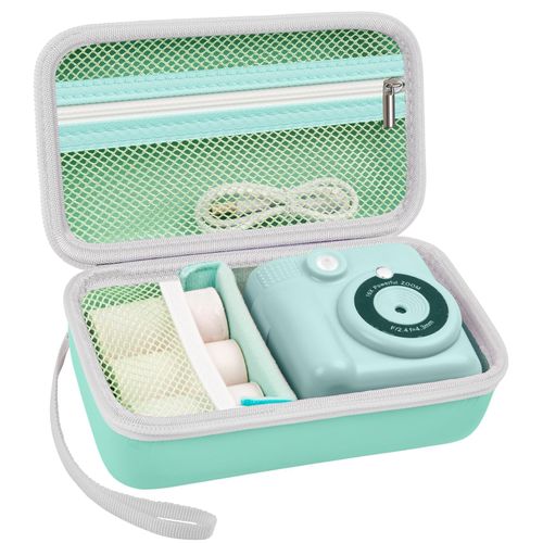 Case Compatible with ESOXOFFORE for Dylanto for Anchioo for WEEFUN for GKTZ for Amzelas for Mafiti Instant Print Camera for Kids, Film Camera Storage Holder Organizer Bag (Box Only)- Mint Green