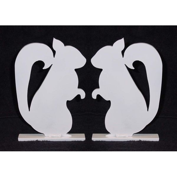 Magnum Target Steel Shooting Targets - 1/4" Mild Steel .22LR/S.B. Pistol and Rifle Squirrel Silhouette Knockovers 2pc