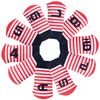 10 Pack Golf Iron Headcovers Stripe Pattern with Iron Headcovers Count (Red x White)
