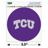 TCU Primary Logo Automotive Car Window Locker Circle Bumper Sticker