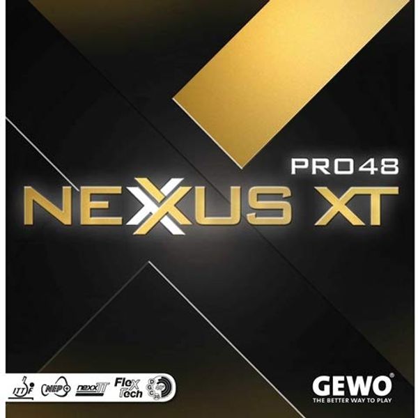 GEWO Nexxus XT Pro 48 - Offensive Table Tennis Rubber, Max Black