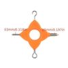 Namvo 4 in 1 Carp Fishing Tools, 2-Pack, Multi-Function Line Pulling Tool for Fishing Rig Making, Knotting Line Pulling (Orange)