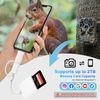 SD Card Reader for iPhone iPad, Dual USB-C & Lightning Connector Memory SD Card Adapter, Support SD/MicroSD Cards, High-Speed Trail Camera Viewer, Plug and Play