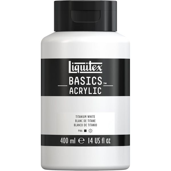 LIQUITEX Basics Acrylic Paint, Titanium White, 400 ml Bottle (8870337)