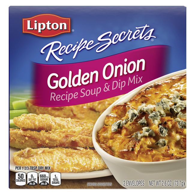 Lipton Recipe Secrets Soup and Dip Mix, Onion Flavor, 2 oz 6 Count