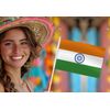 25 Pack India Handheld Small Flag,Mini Indian Hand Held Miniature Stick Decor